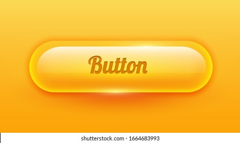 Transparent rounded shiny glass button. UI element. Vector illustration - Powered by Shutterstock - Get 15% off with code: PIKWIZARD15