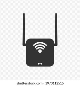 Transparent router wifi icon png, vector illustration of a router wifi icon in dark colour and transparent background(png).