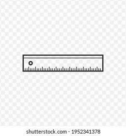 Transparent ruler icon png, vector illustration of an ruler icon in dark color and transparent background(png)