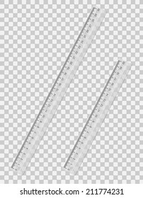 transparent ruler vector illustration EPS 10