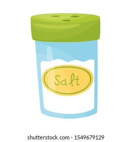 Transparent salt shaker. Vector illustration on a white background.