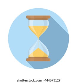 Transparent sandglass icon set, time hourglass, sandclock, flat design, vector eps10 illustration