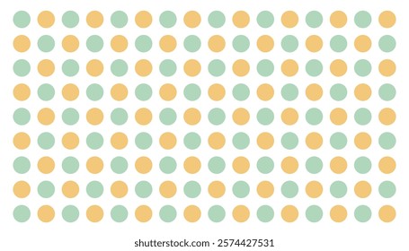 Transparent seamless pattern of large polka dots in two colors, orange and blue