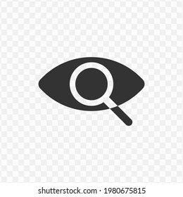 Transparent search icon , vector illustration of search in dark color and transparent background.