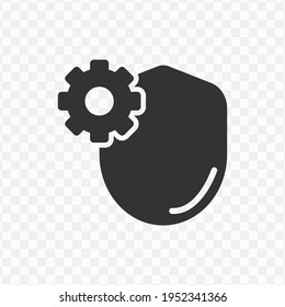 Transparent security setting icon png, vector illustration of an security setting icon in dark color and transparent background(png)