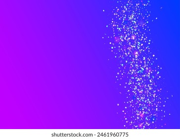 Transparent Serpentine. Laser Surprise Template. Holographic Sparkle. Digital Design. Falling Dust. Purple 3d Tinsel. Happy Pattern. Festive Effect. Blue Transparent Serpentine