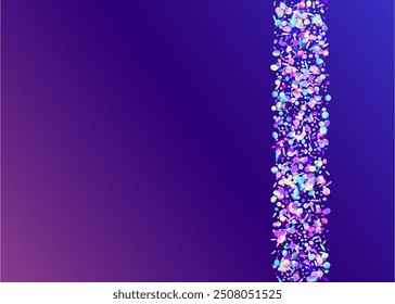 Transparent Serpentine. Light Concept. Cristal Ribbon. Falling Design. Carnaval Glitter. Happy Surprise Explosion. Holographic Sparkle. Pink Glare Burst. Purple Transparent Serpentine