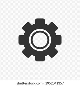 Transparent setting icon png, vector illustration of an setting icon in dark color and transparent background(png)