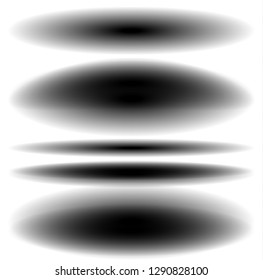 Transparent shadow effect set isolated on white (Made with blend)