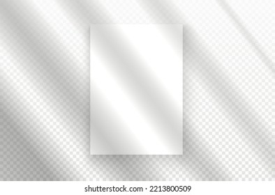 Transparent shadow on poster. Shadow overlay effect.