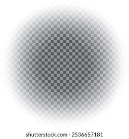 Transparent shadow spot. Faded dark center. Shadow effect vector. Transparent background.