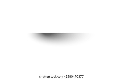 Transparent shadows. Shadow strips. Realistic shadow effect on a transparent background. Different shapes, page separation vectors. Round and oval, square, rectangular shadows. Vector illustrat