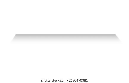 Transparent shadows. Shadow strips. Realistic shadow effect on a transparent background. Different shapes, page separation vectors. Round and oval, square, rectangular shadows. Vector illustrat