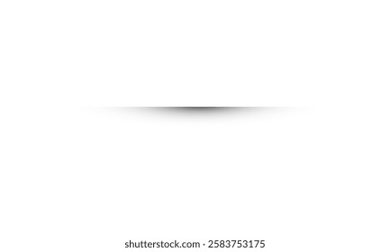 Transparent shadows. Shadow strips. Realistic shadow effect on a transparent background. Different shapes, page separation vectors. Round and oval, square, rectangular shadows. Vector illustrat