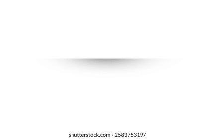 Transparent shadows. Shadow strips. Realistic shadow effect on a transparent background. Different shapes, page separation vectors. Round and oval, square, rectangular shadows. Vector illustrat