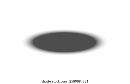 Transparent shadows. Shadow strips. Realistic shadow effect on a transparent background. Different shapes, page separation vectors. Round and oval, square, rectangular shadows. Vector illustrat