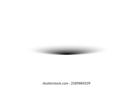 Transparent shadows. Shadow strips. Realistic shadow effect on a transparent background. Different shapes, page separation vectors. Round and oval, square, rectangular shadows. Vector illustrat