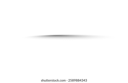 Transparent shadows. Shadow strips. Realistic shadow effect on a transparent background. Different shapes, page separation vectors. Round and oval, square, rectangular shadows. Vector illustrat
