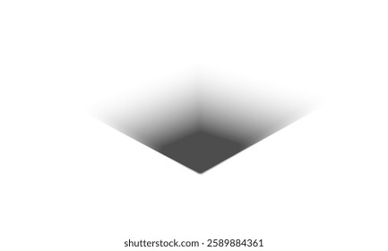 Transparent shadows. Shadow strips. Realistic shadow effect on a transparent background. Different shapes, page separation vectors. Round and oval, square, rectangular shadows. Vector illustrat