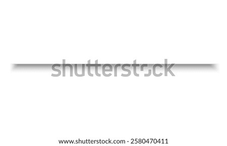 Transparent shadows. Shadow strips. Realistic shadow effect on a transparent background. Different shapes, page separation vectors. Round and oval, square, rectangular shadows. Vector illustrat