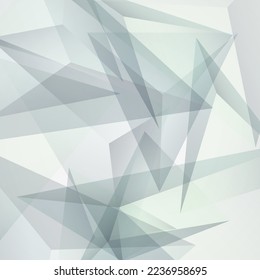 Transparent Shapes Minimalist Vector  Gray Background. Elements Creative Design. White Minimal Brochure. Dynamic Triangle Certificate.
