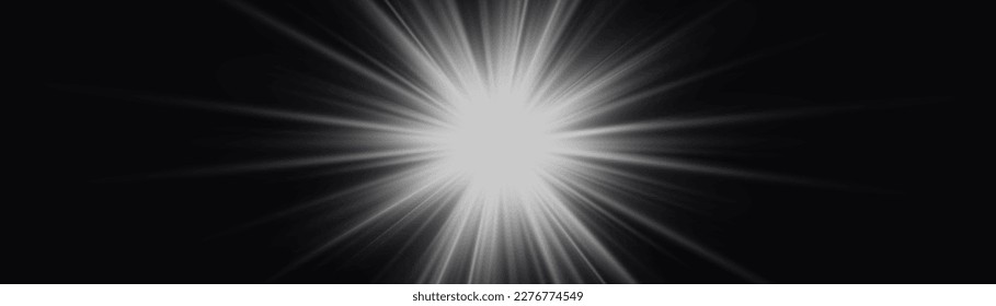Transparent shine gradient glitter, bright flare. Bright star sparkle. Sun rays. Glow isolated white light effect set, lens flare, explosion, glitter, line, flash, spark and stars. Vector illustration