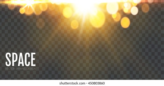 Transparent Shining Border. Elegant Light Design. Soft Holiday and Fantasy Background. Vector illustration