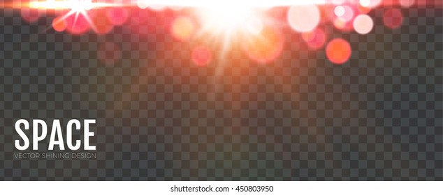 Transparent Shining Border. Elegant Light Design. Soft Holiday and Fantasy Background. Vector illustration