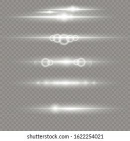 Transparent shining sun, bright flash. Bright Star. White glowing light explodes on a transparent background. Sparkling magical dust particles. Vector sparkles. To center a bright flash.