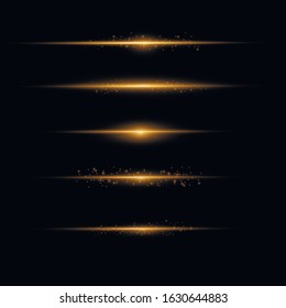 Transparent shining sun, bright flash. Yellow glowing light explodes on a transparent background. Sparkling magical dust particles. Bright Star. Vector sparkles. To center a bright flash.