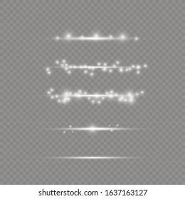 Transparent shining sun, bright flash. Bright Star. White glowing light explodes on a transparent background. Sparkling magical dust particles. Vector sparkles. To center a bright flash.