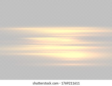 Sol brillante transparente, brillante. La luz amarilla brillante estalla en un fondo transparente. Centrar un flash brillante. Parpadeando mágicas partículas de polvo. Estrella brillante. El vector brilla.