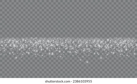 Transparent shining sun, bright flash. Bright Star. White glowing light explodes on a transparent background. Sparkling magical dust particles. Vector sparkles. To center a bright flash.