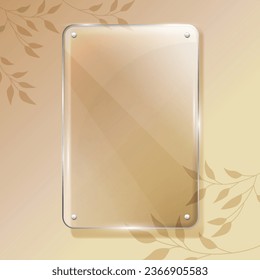Transparent Shinning Glass Plate in Rectangle Shape
