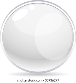 Una bola brillante transparente. Ilustración vectorial.