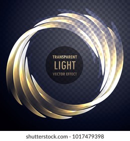 transparent shiny light effect vector swirl background
