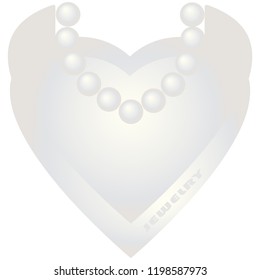 A transparent shiny vector background for jewelry logotype with pearls and letters. An elegant Pearl necklace.

Hand drawn colored vector illustration.