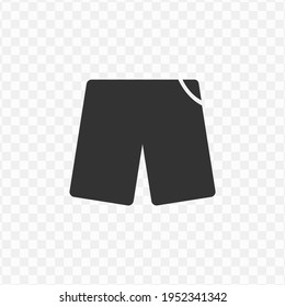 Transparent shorts icon png, vector illustration of an shorts icon in dark color and transparent background(png)