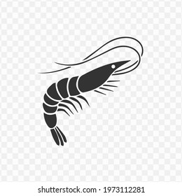 Transparent shrimp icon png, vector illustration of an shrimp icon in dark color and transparent background(png).