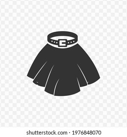 Transparent skirt icon png, vector illustration of an skirt icon in dark color and transparent background(png).