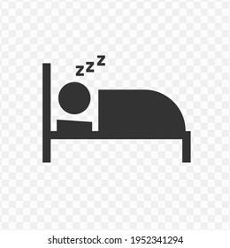 Transparent Sleep Icon Png, Vector Illustration Of An Sleep Icon In Dark Color And Transparent Background(png)