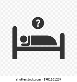 Transparent sleep icon png, vector illustration of sleep in dark color and transparent background(png).