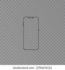Diseño de Vector de maqueta de teléfono inteligente transparente .