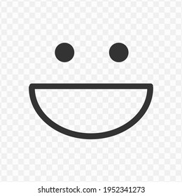Transparent smile icon png, vector illustration of an smile icon in dark color and transparent background(png)