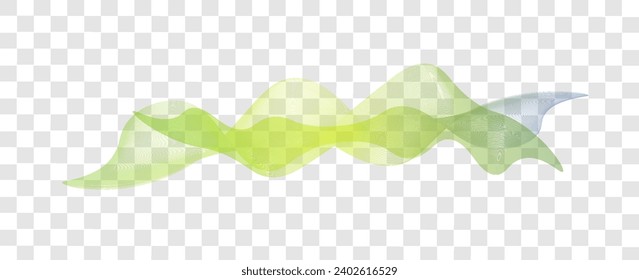 Humo transparente. Fondo abstracto de la ola. Olas azules y verdes. Colección de ondas vectoriales. vector