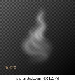 Transparent Smoke On Dark Background. Vector 10_eps