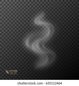 Transparent Smoke On Dark Background. Vector 10_eps