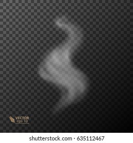 transparent smoke on dark background. vector 10_eps