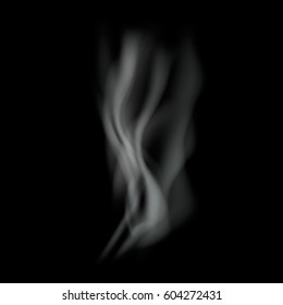Transparent smoke on a plaid background