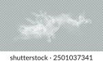 Transparent smoke PNG isolated on transparent background. Steam effect, special effect. Vector texture of steam, fog, cloud, smoke